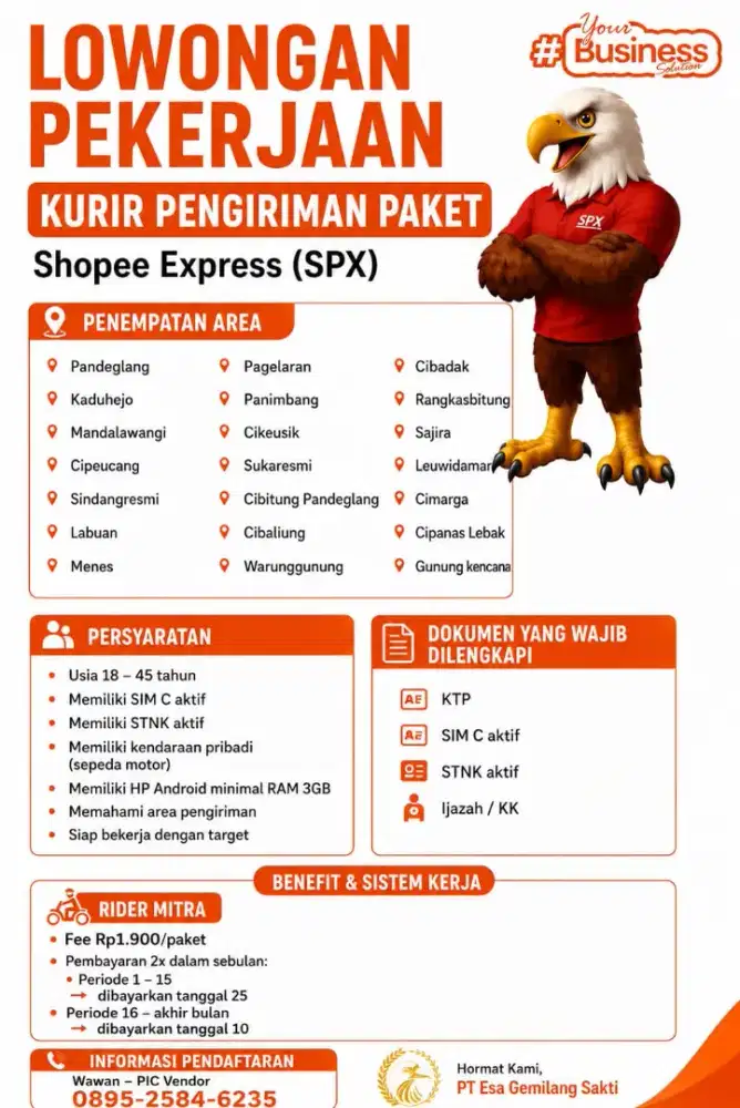 Loker kurir motor shope spx