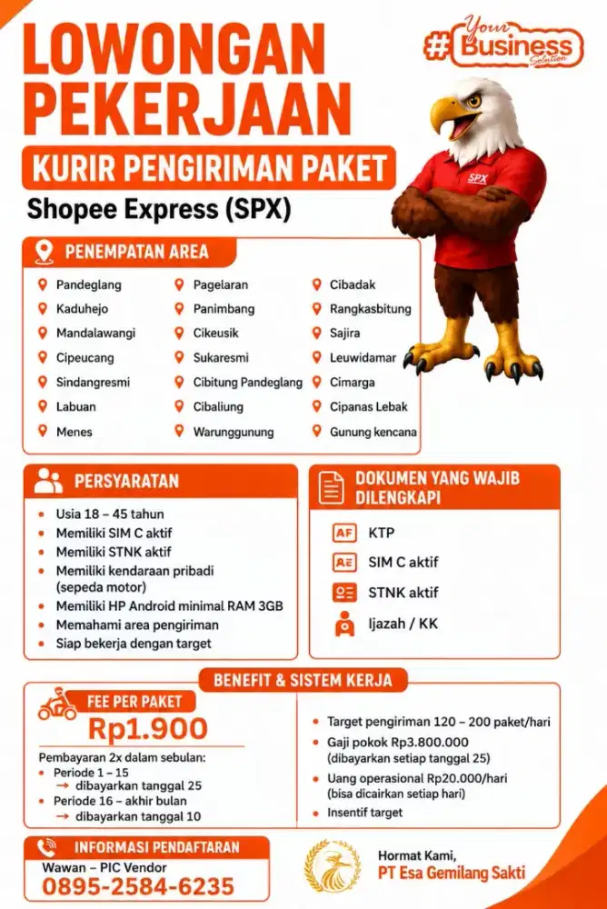 Loker kurir motor shope spx