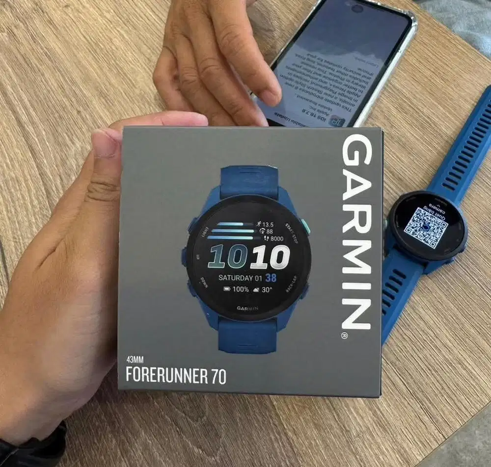 Garmin Forerunner 70 Tidal blue (baru) grs resmi