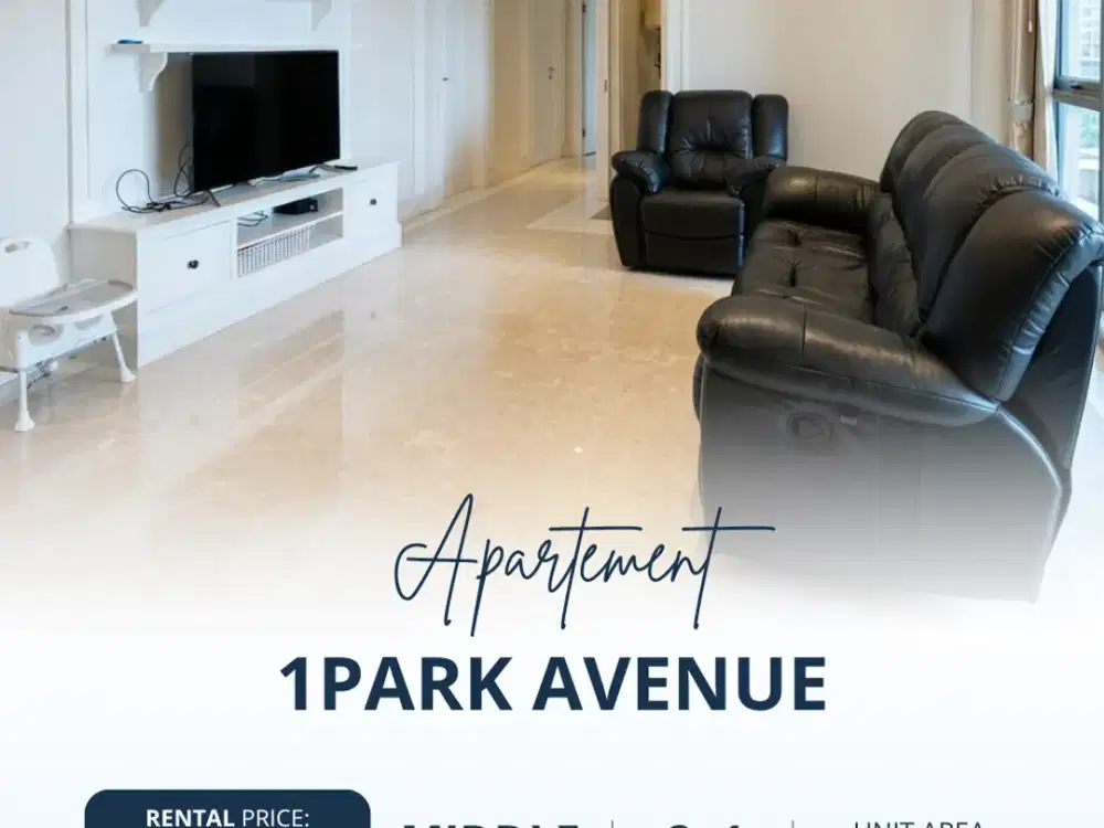 For Rent! 1Park Avenue Hamilton Tower 2BR +1 Middle Floor with Gandaria & Pakubuwono View