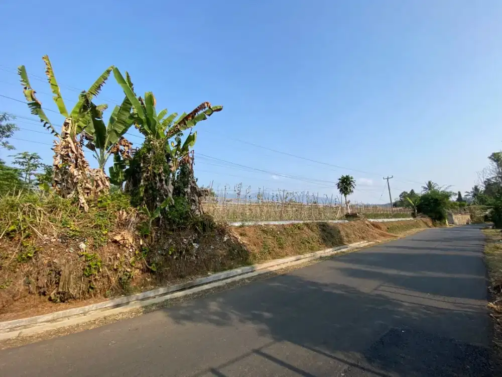 Tanah Datar Pinggir Jalan Raya di Bojong Purwakarta Dijual Murah