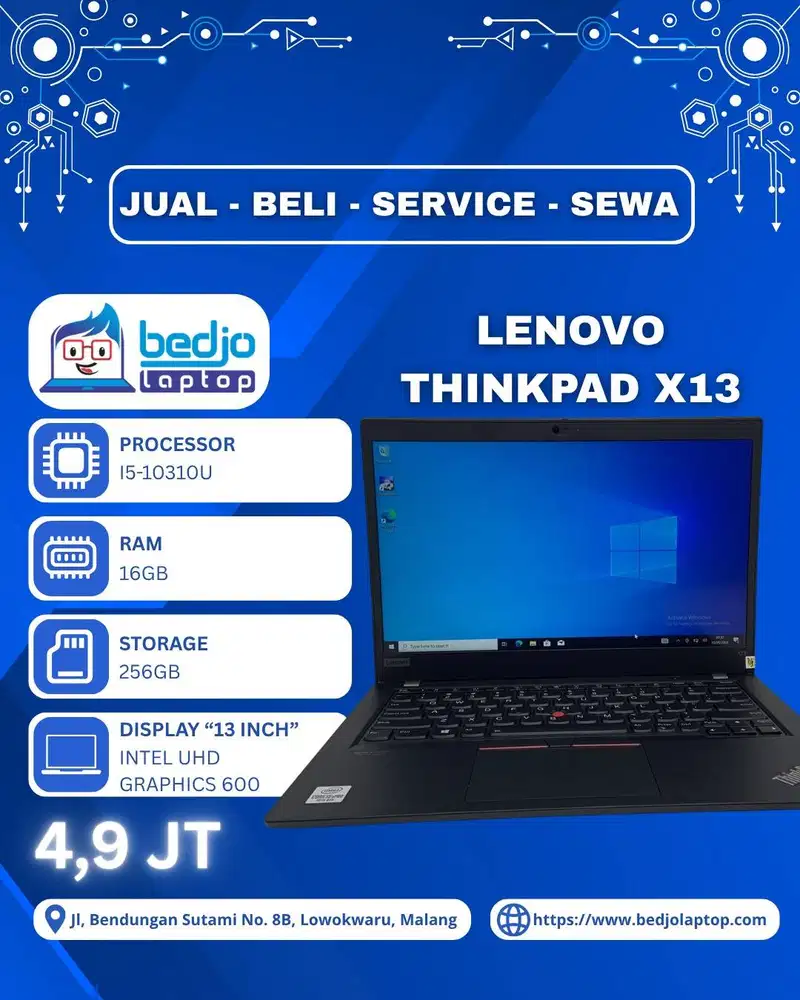 ThinkPad Compact Touchscreen, Lenovo ThinkPad X13 Core I5-10310U