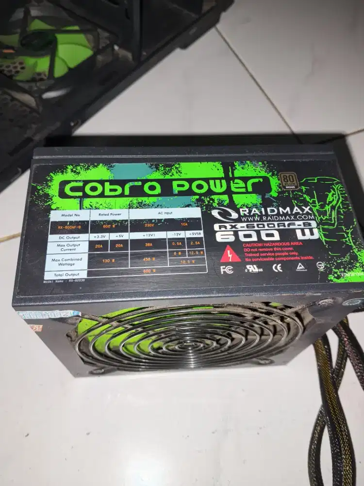 Psu raidmax cobra 600w 80+ bronze