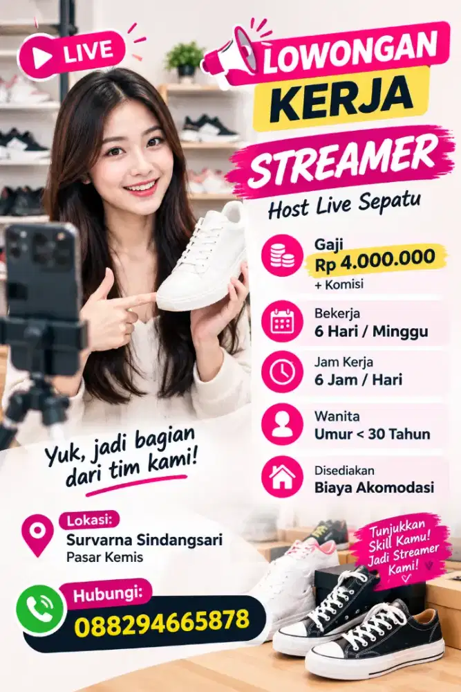Dicari host live streaming pengalaman