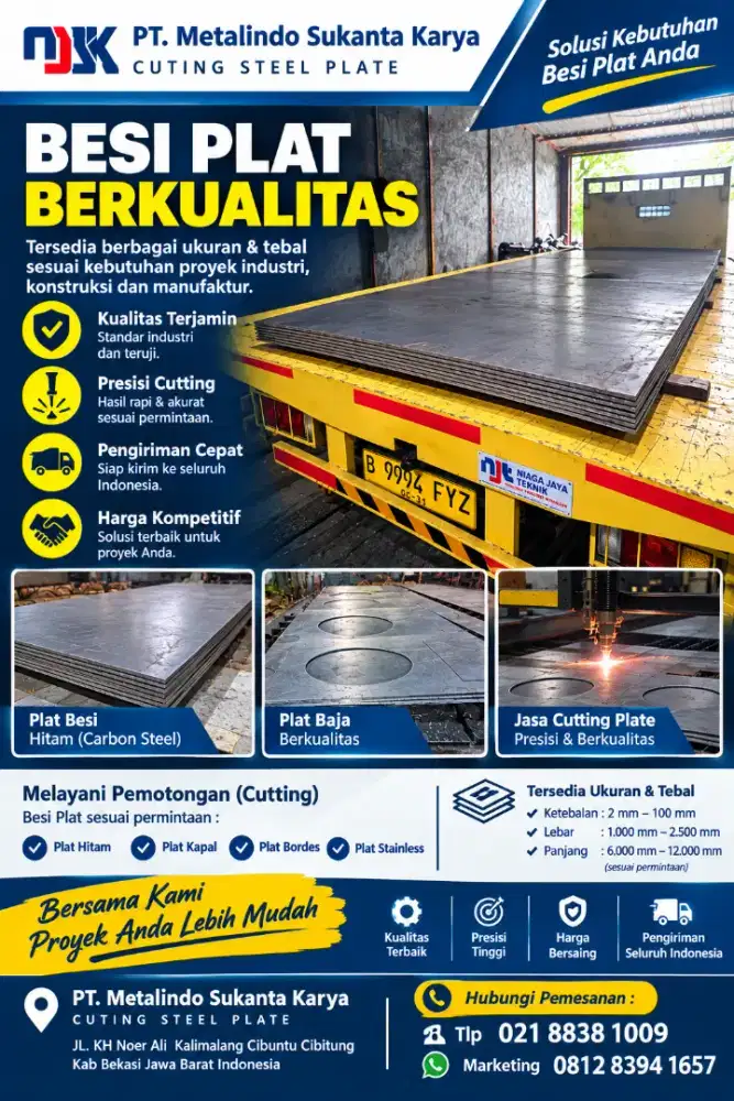 Pemotongan plat besi custom