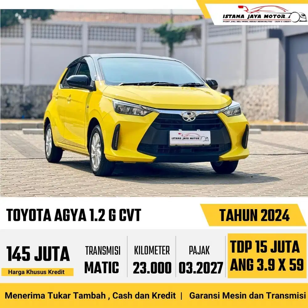 NEW FACELIFT !! Toyota Agya G CVT 1.2 Automatic 2024