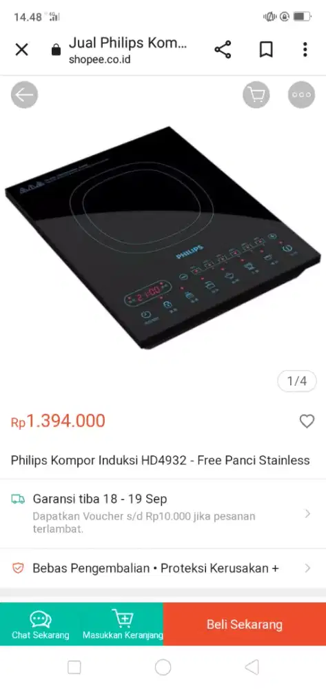 Dijual kompor listrik merk philips