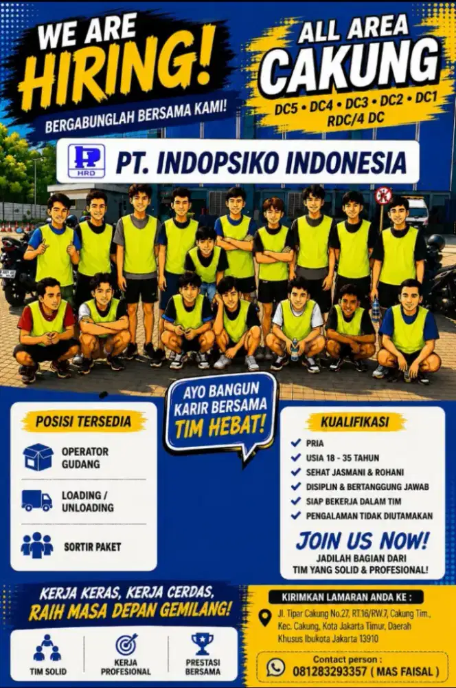 Dibutuhkan segera pekerja harian lepas