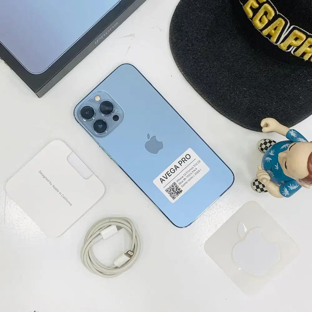 Second iphone 13 promax,512gb siera blue bh 100% ex ibox