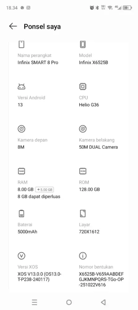 infinix smart 8 pro 8/128