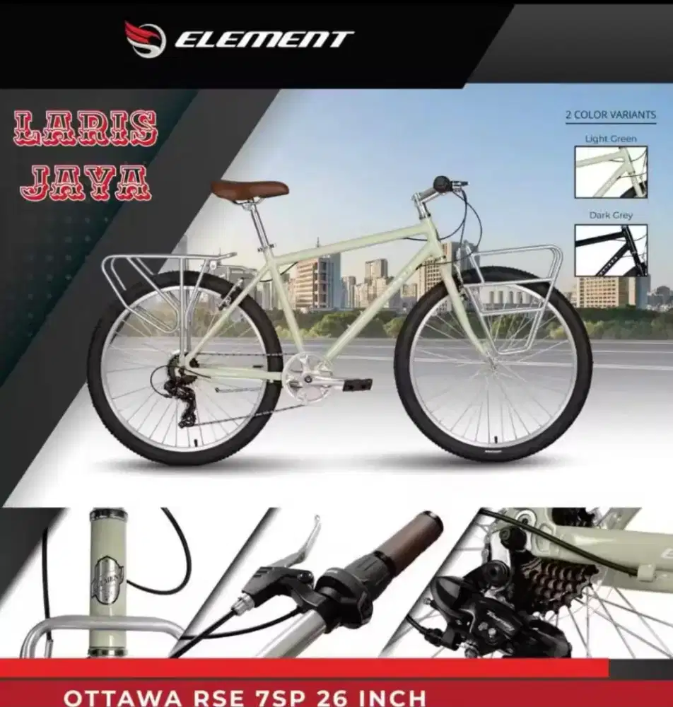 JUAL SEPEDA KALCER ELEMENT OTTAWA RSE 26INC LIGHT GREEN