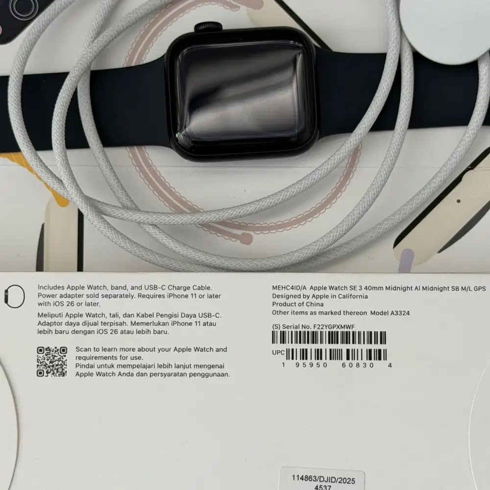 Apple Watch SE 3 40mm Midnight GPS Like New