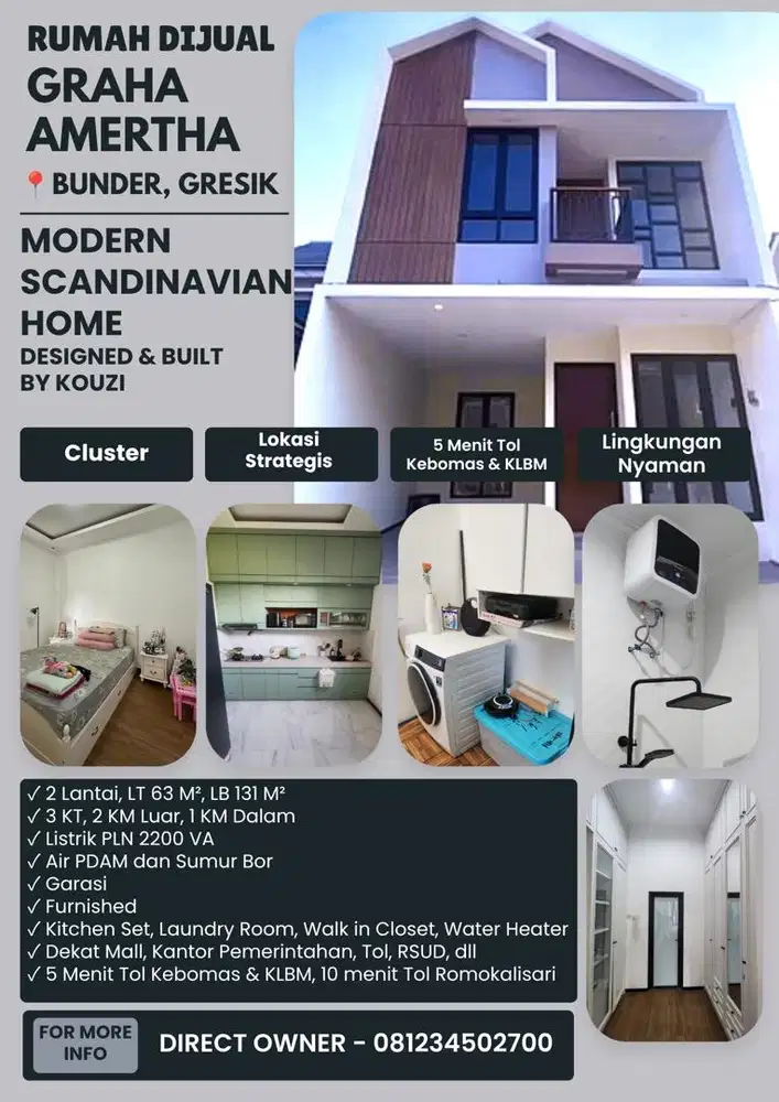 Rumah dijual posisi strategis