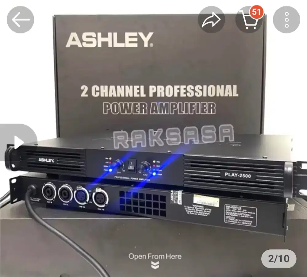 Power ashley 2 channel profesional