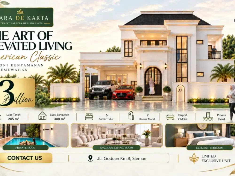 Rumah guest house pesan bangun area asri godean  fasilitias komplit