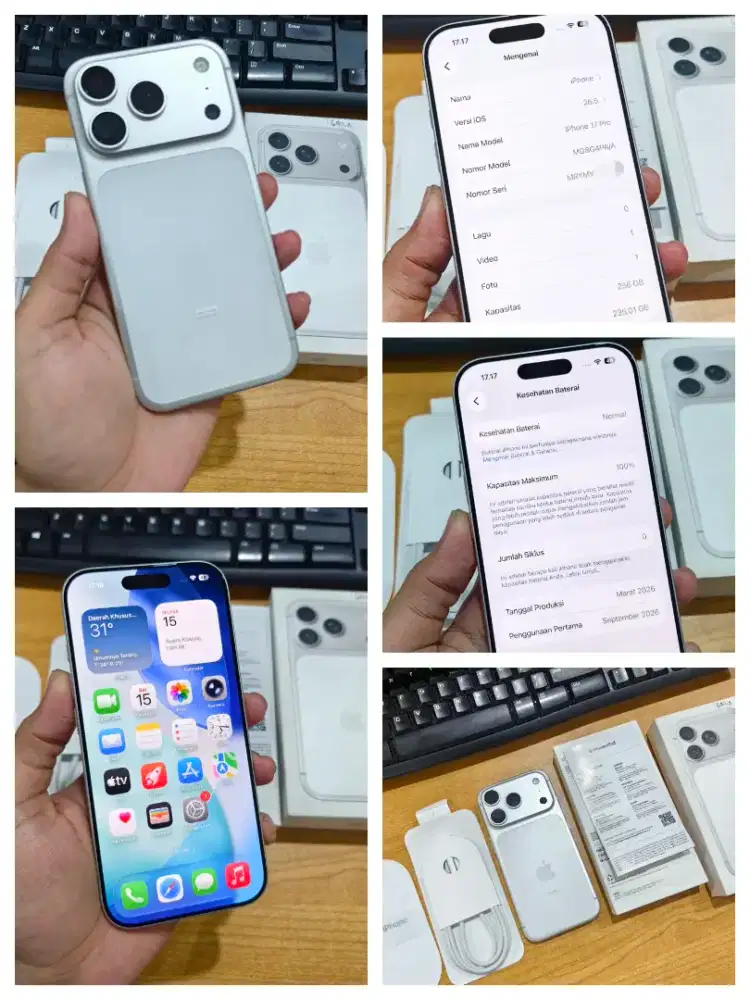 Iphone 17 Pro SILVER 256gb Ibox BNOB Mulus