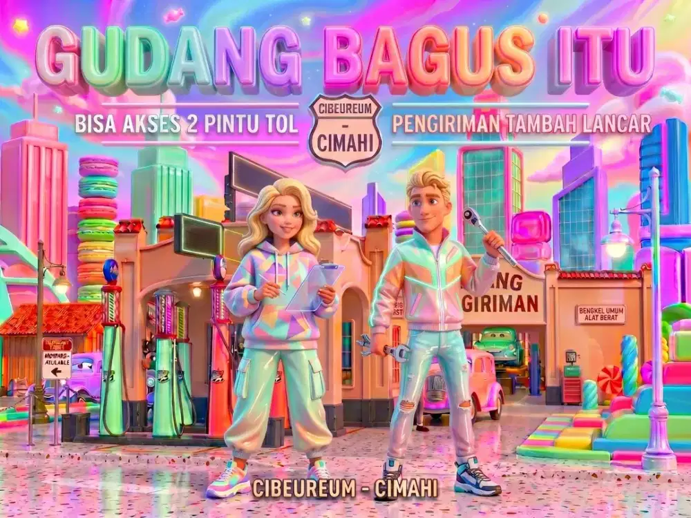 JUAL GUDANG DI CIBEUREUM, CIJERAH, CIMAHI, BANDUNG KOTA.