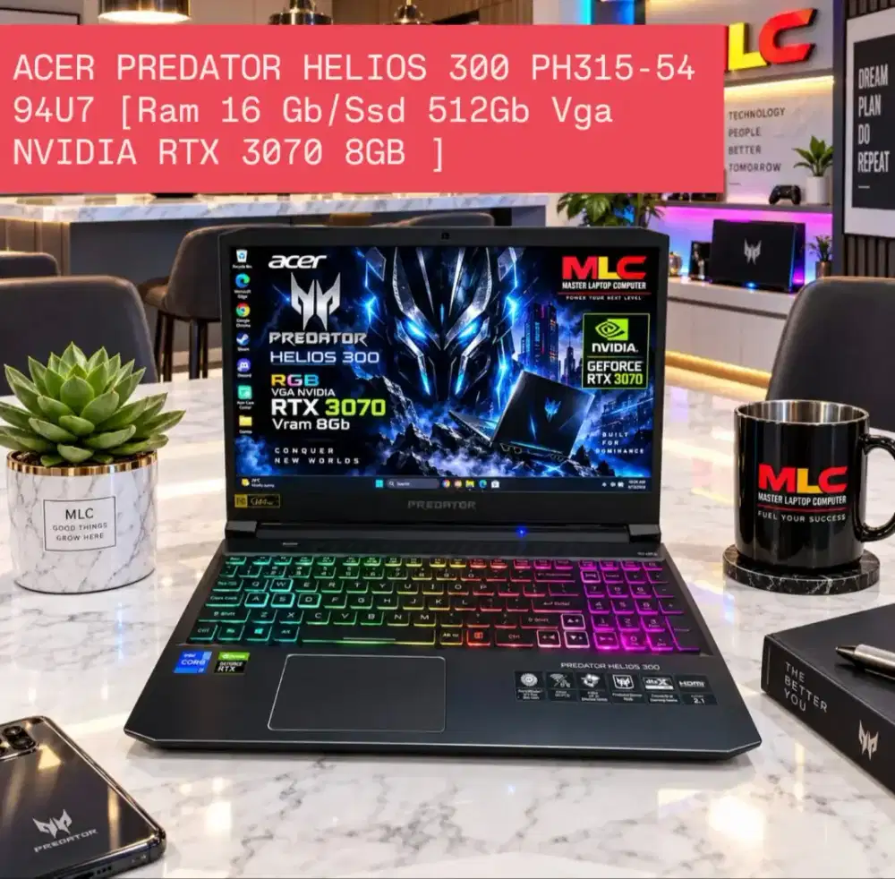 ACER PREDATOR HELIOS 300 PH315-54 94U7 [Ram 16 Gb/512Gb RTX 3070 8GB ]