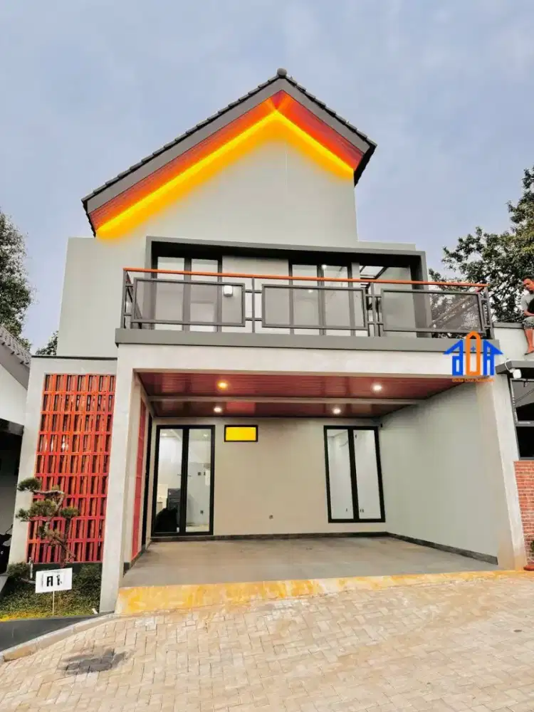 Rumah Bergaya Jepang Furnished Dekat Tol