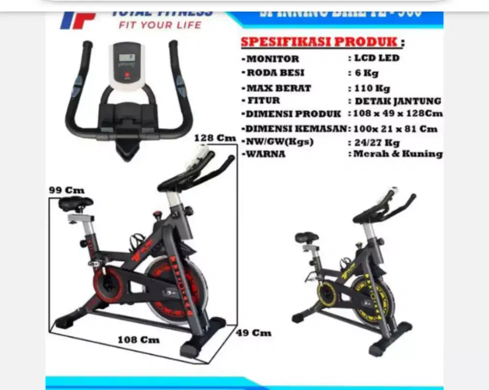 Spinning bike statis Tf 969