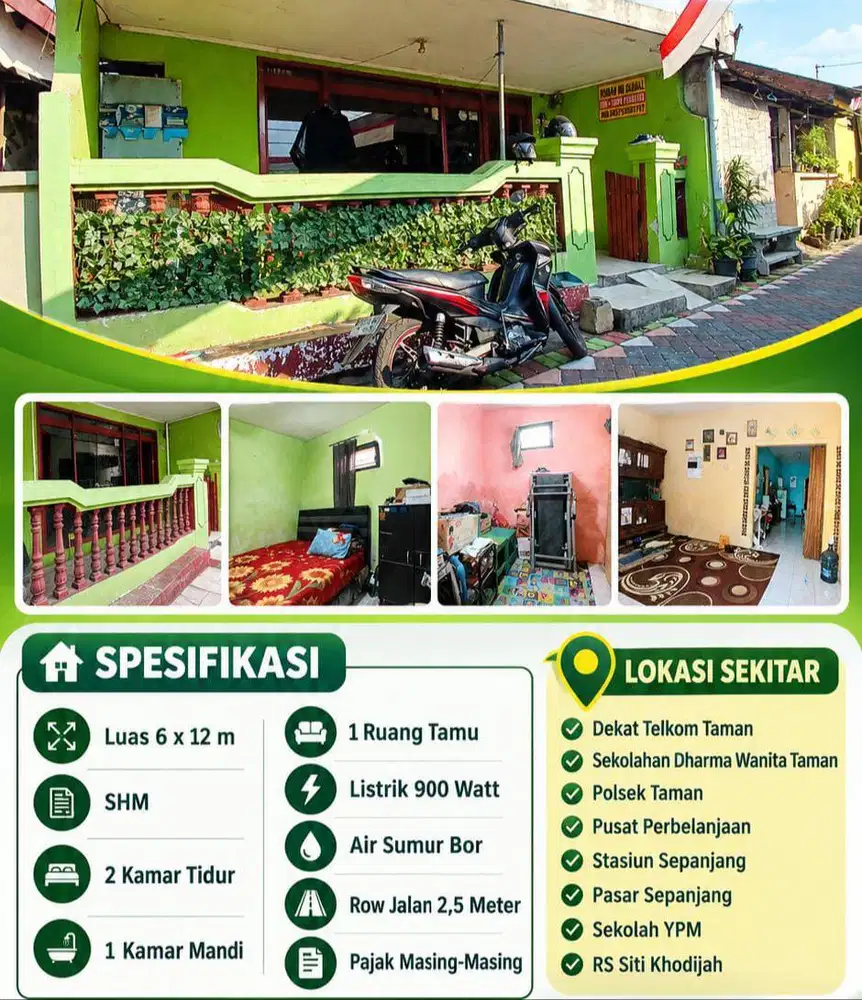 DIJUAL CEPAT RUMAH KALIJATEN SEPANJANG