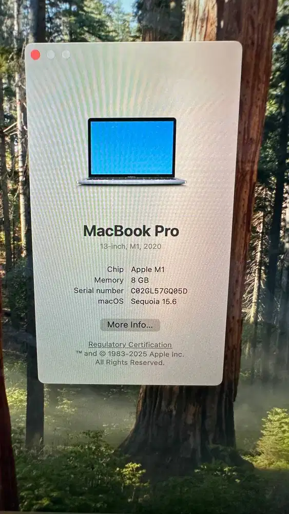 Macbook air M1 dan pro M1 touchbar ram 8gb ssd 256 layar 13.3inc mulus