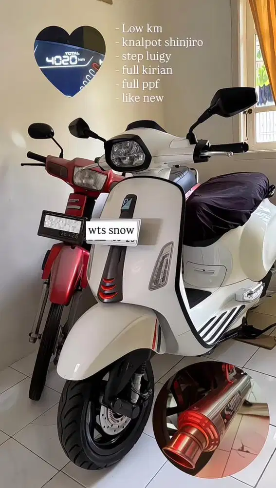 NEW VESPA SPRINT I - GET PUTIH 2025