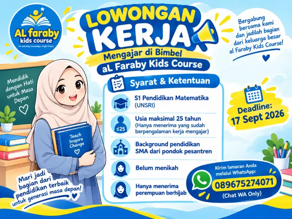 Guru S1 matematika ( wanita ) penghasilan perbulan lebih dari 3juta