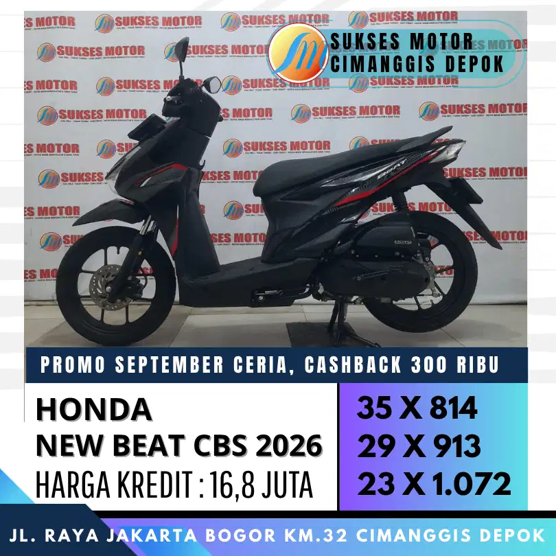 HONDA NEW BEAT CBS 2026 CASH KREDIT PROMO FREE SPIN BERHADIAH
