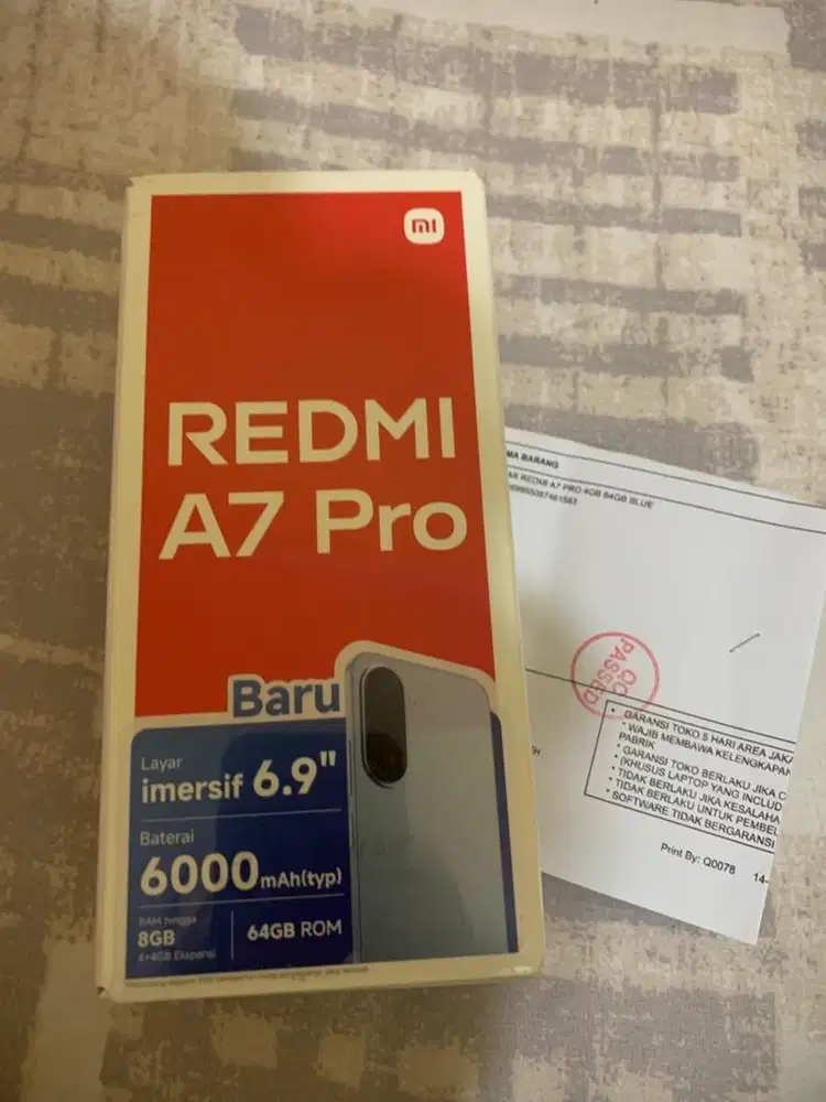 Redmi A7 Pro 4/64gb blue new segel