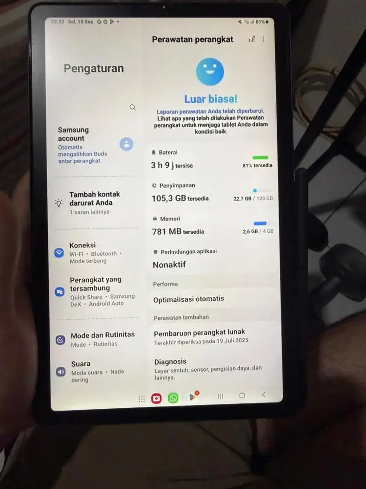 (Boleh nego) Samsung s6 lite 2022 4/128 resmi (Celuler)