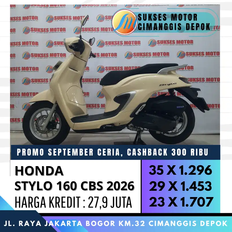 HONDA STYLO 160 CBS 2026 MULUS PROMO KREDIT CASHBACK 300