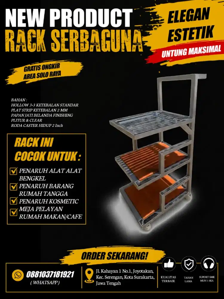 Rack troli serbaguna