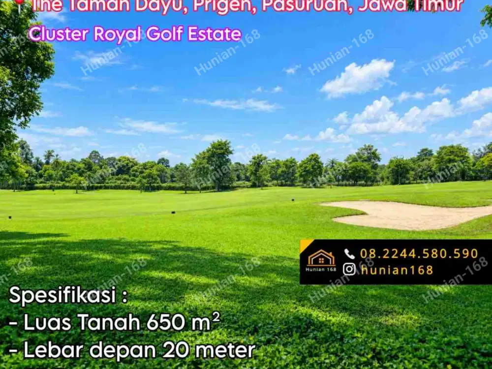 Tanah Kavling Vila Villa The Taman Dayu Golf View Royal Golf Estate Prigen Pandaan Pasuruan Hortensia Tretes Trawas Pacet Dayurejo Rumah Kebun