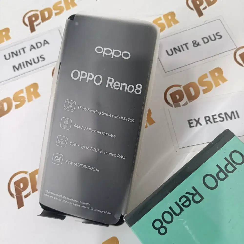 OPPO RENO 8 4G UNIT & DUS 8/256GB GOLD EX RESMI (MINUS SHADOW)