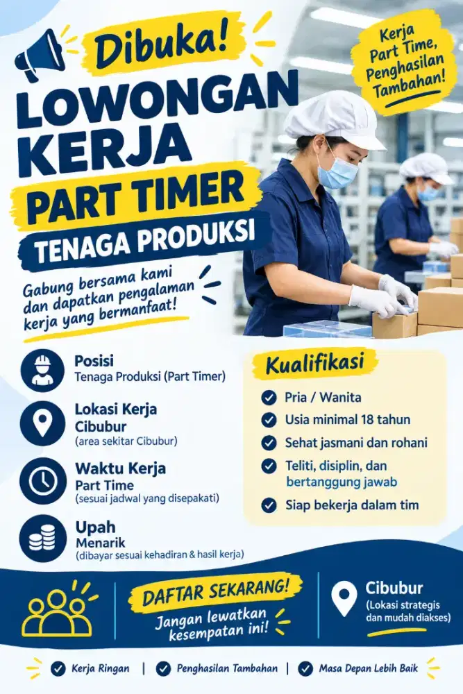 part timer tenaga produksi