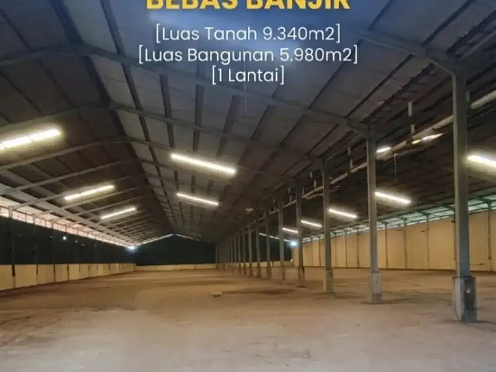 Disewa Gudang Siap Pakai Bebas Banjir di Jatiuwung Tangerang