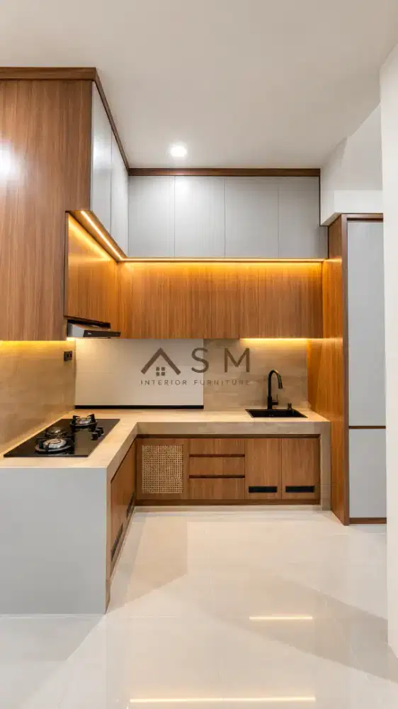 Furniture HPL . Kitchenset , Lemari , Backdrop TV , Meja Belajar DLL