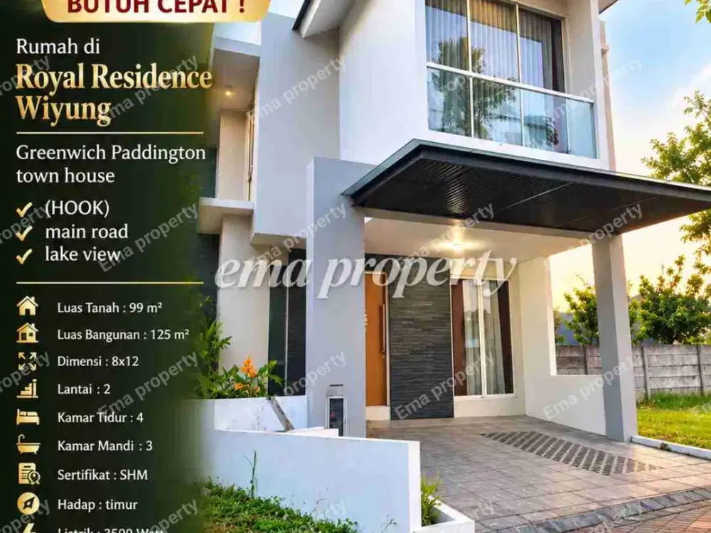Dijual harga b.u .. rumah di Royal Residence Wiyung