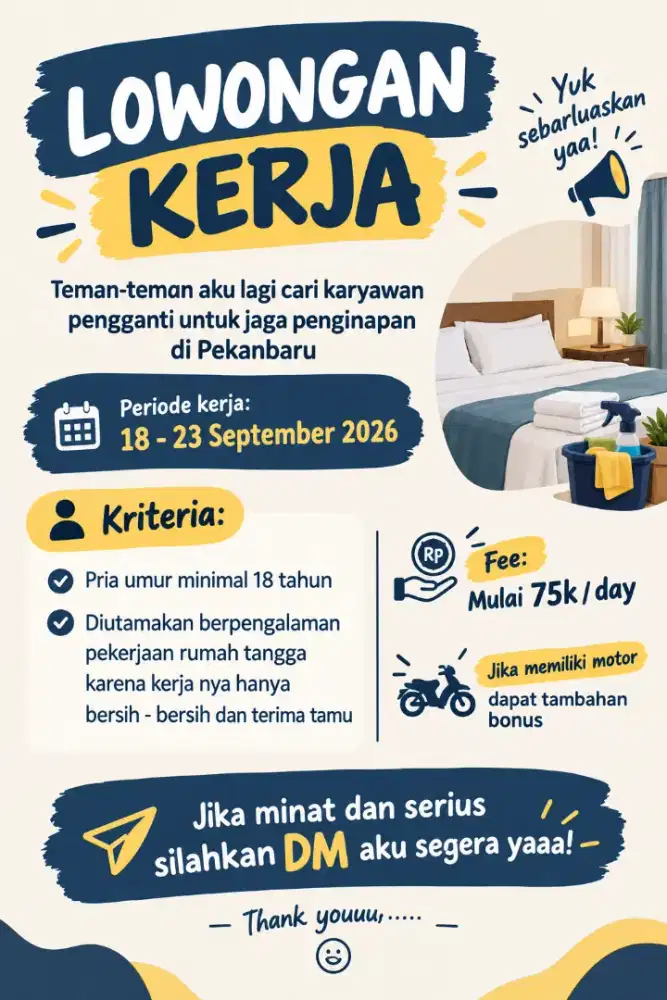 Dibutuhkan pekerja