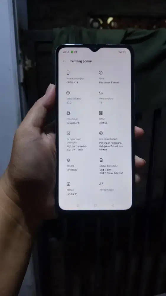 Oppo a15 ram 3/32gb