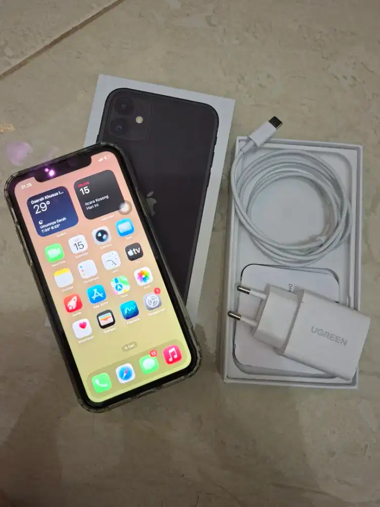 IPHONE 11/64 GB WARNA BLACK INTER FULLSET