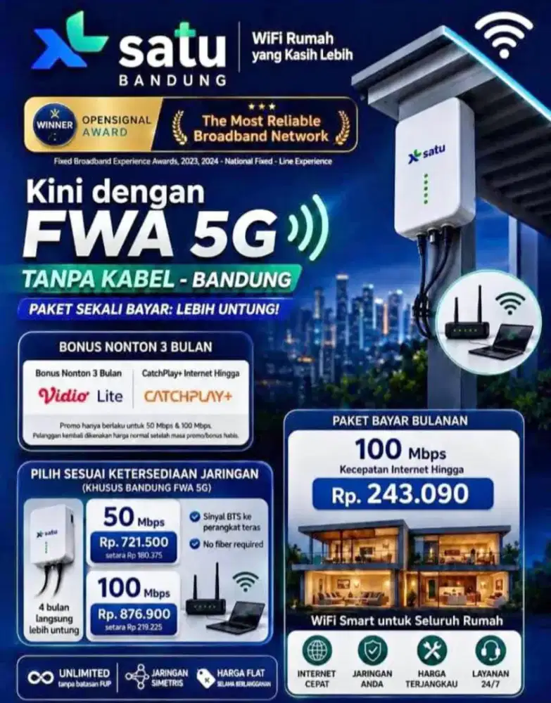 WiFi XL Tanpa Tarikan kabel (wireless)