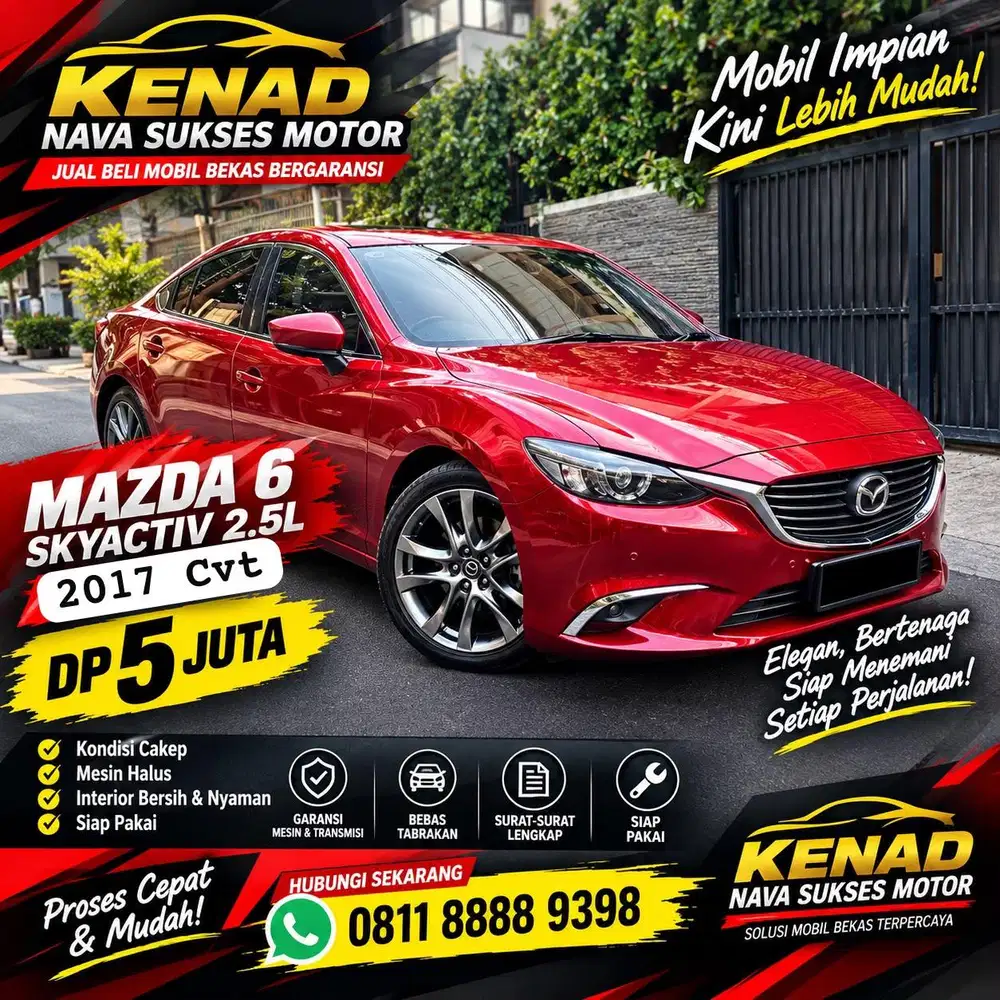 Mazda 6 2017 low KM DP 5 juta