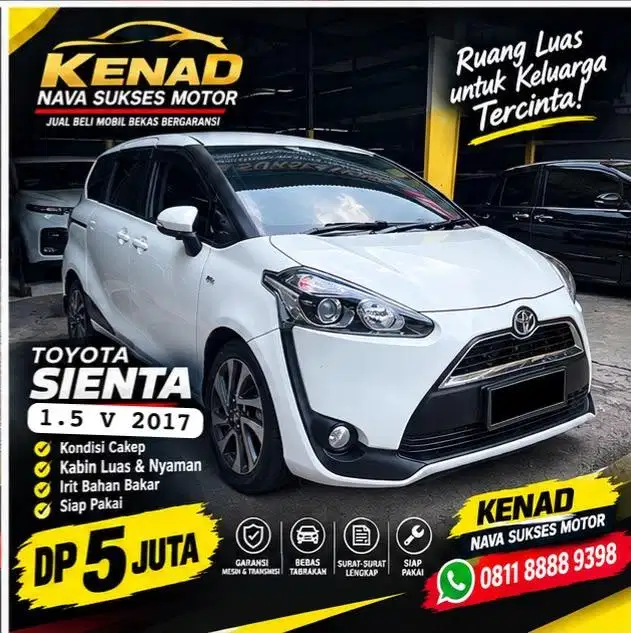 Toyota Sienta 1.5 V matic 2017 DP 5 juta