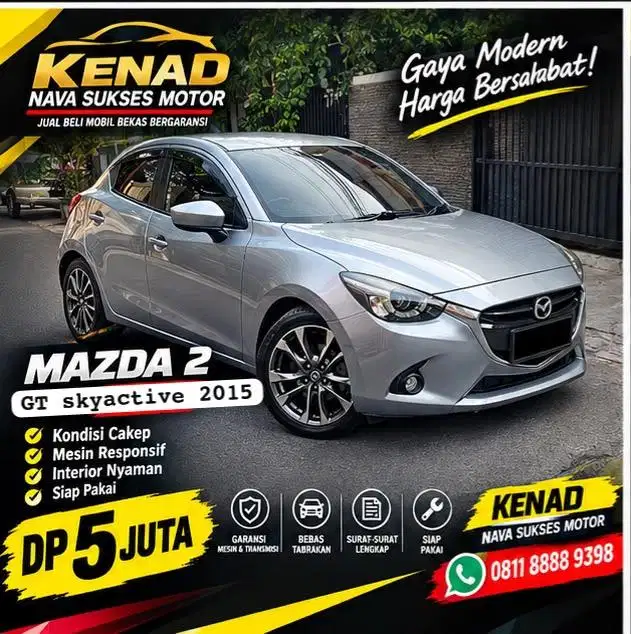 Mazda 2 1.5 Gt Skyactive 2015 DP 5 juta