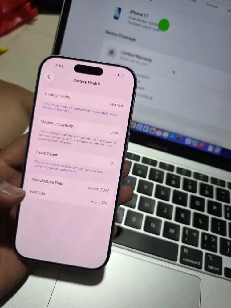 LIKENEW IPHONE 17 256 GB MULUSS GARANSI PANJANGGGG