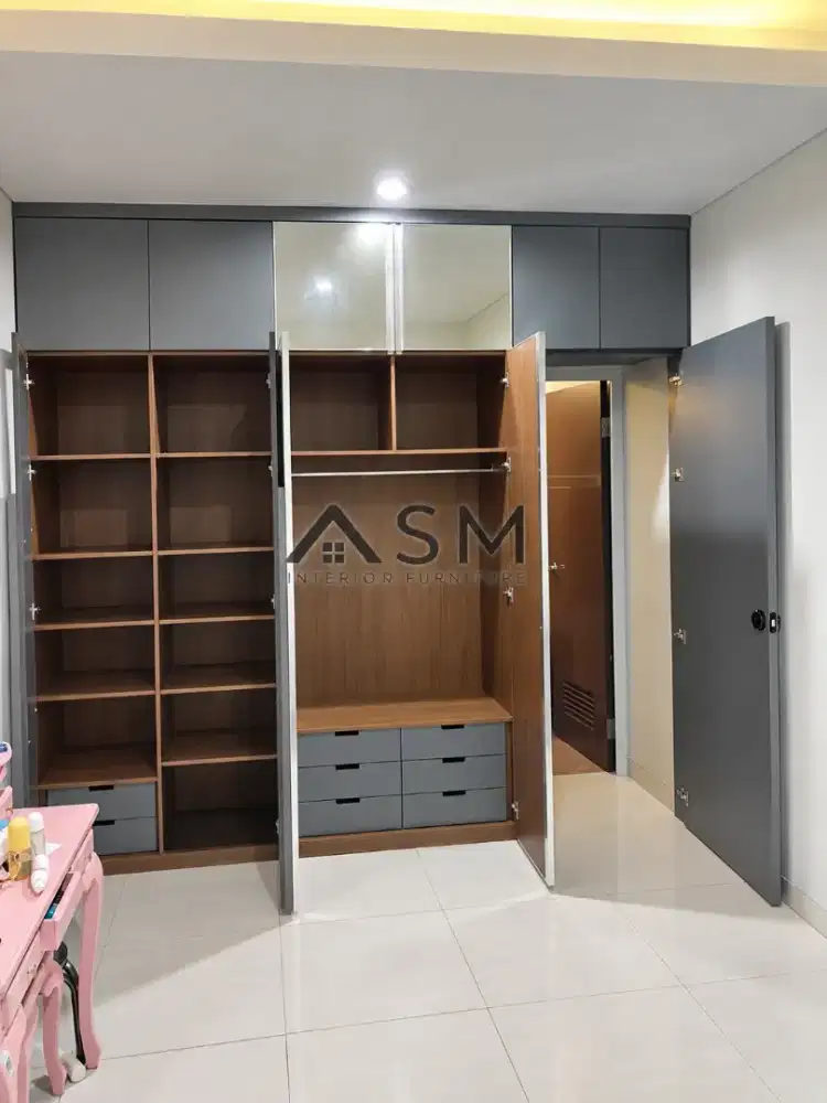 Furniture HPL Kitchenset , Lemari , Backdrop TV , Meja Belajar DLL