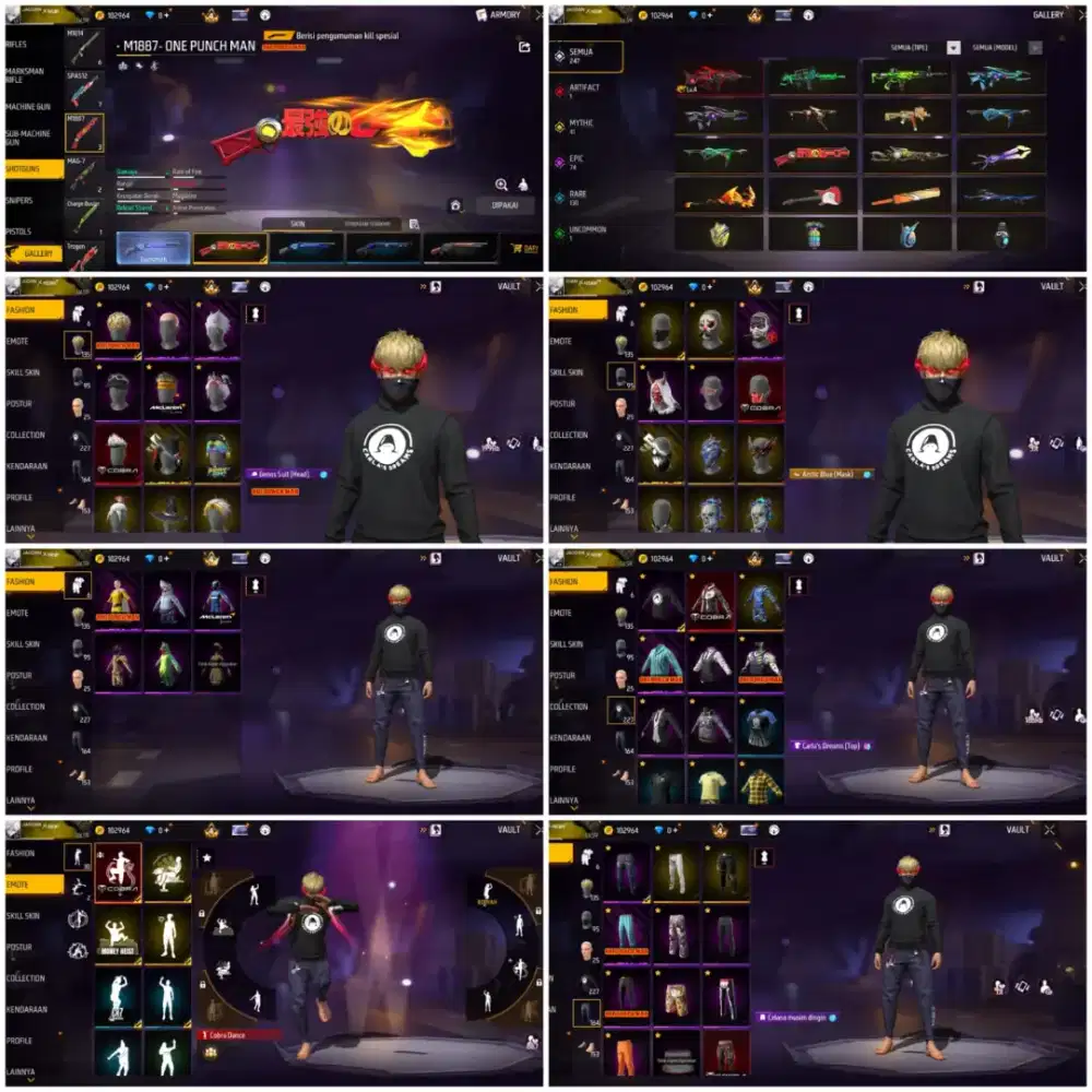 Jual akun ff spek GG