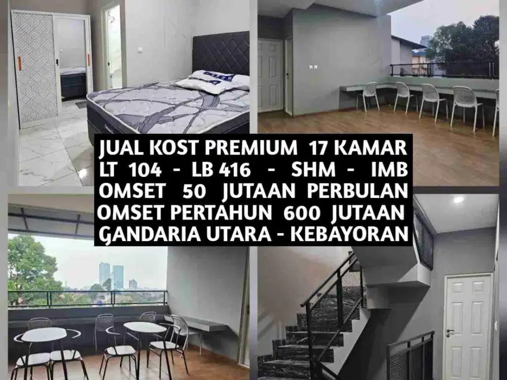 JUAL KOST KOSAN PREMIUM GANDARIA UTARA KEBAYORAN BARU NB 2024